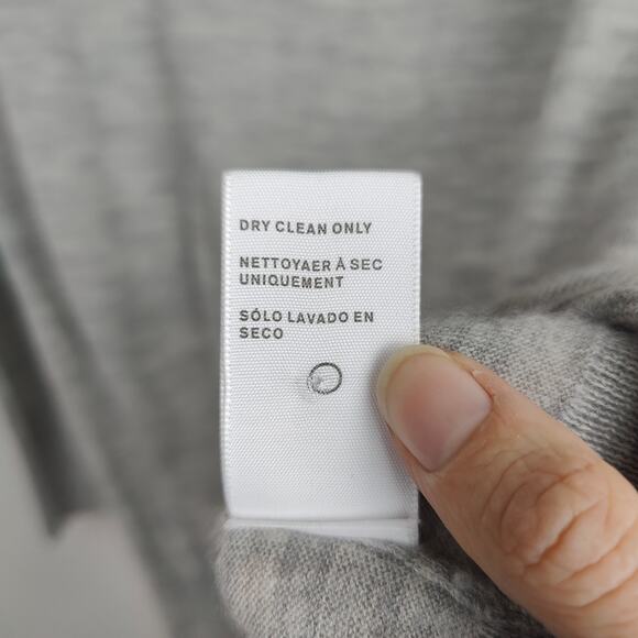 James Perse 100% Cashmere Pullover Sweater Womens XS 0 Light Gray Heather FLAWS - Picture 8 of 10